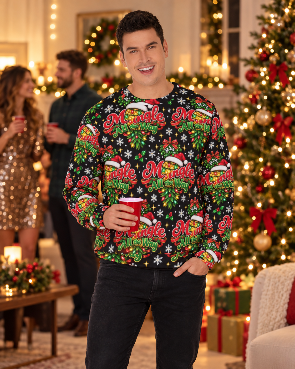 Mingle All The Way Ugly Christmas Sweater