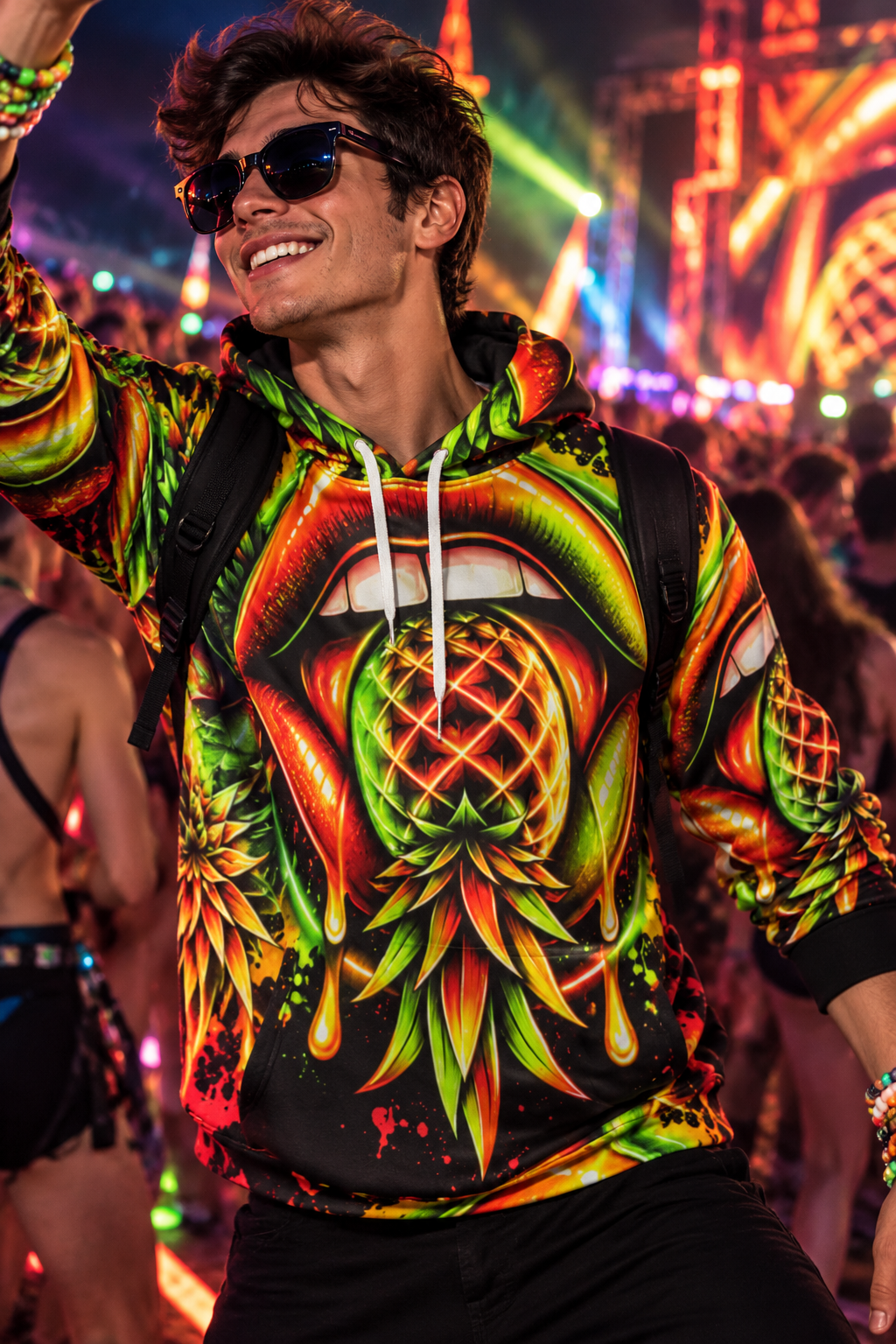Neon Rave Hoodie