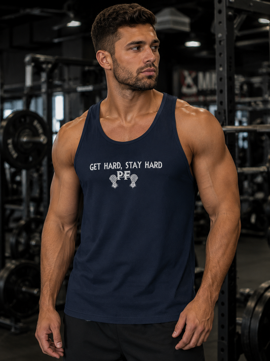 Get Hard, Stay Hard PF Men’s Tank Top – Pineapple Fitness Apparel | DK Apparel