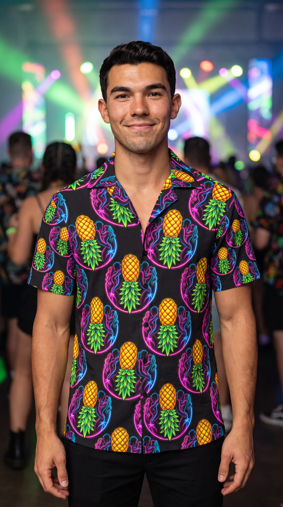 Electric Pineapple Button Up Shirt
