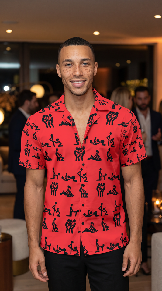 Stick Figure Button Up Shirt