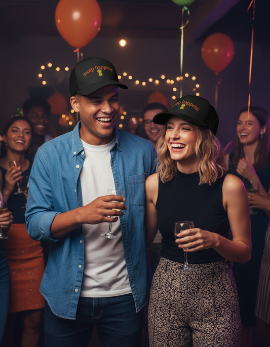 Swap Happens Snapback Hat | Swinger Lifestyle Headwear by DK Apparel-DK Apparel