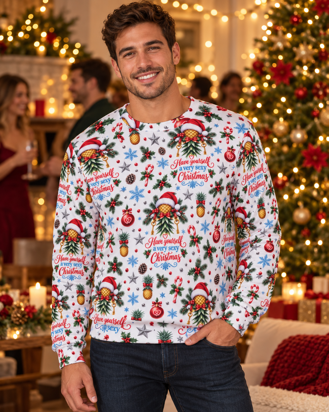 Swinger's White Christmas Sweater