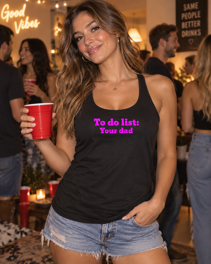 To Do List, Your Dad Women’s Racerback Tank