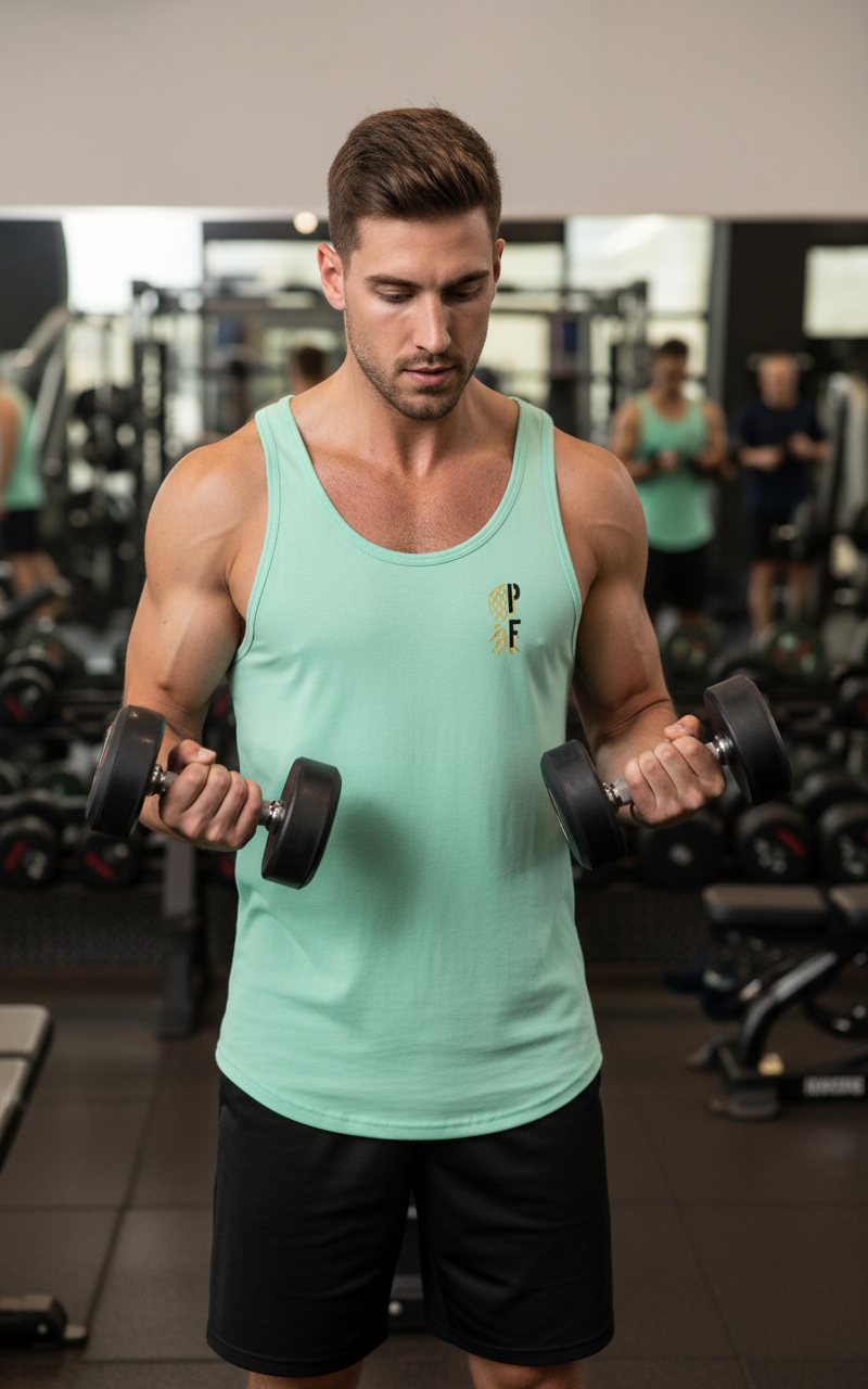 PF Alt Logo Men’s Premium Tank Top – Pineapple Fitness Lifestyle & ENM Apparel | DK Apparel-DK Apparel