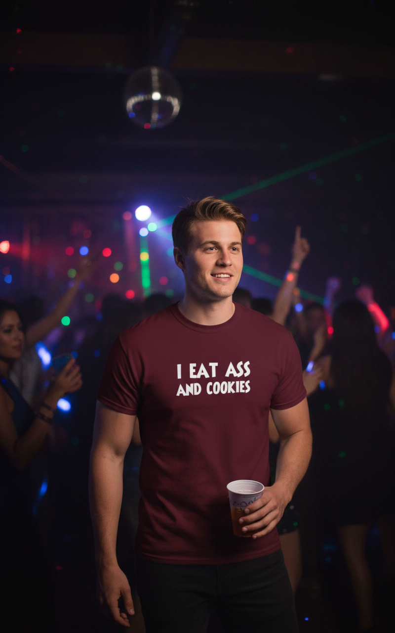 I Eat Ass And Cookies Classic T-Shirt | Funny Swinger & ENM Lifestyle Apparel – DK Apparel-DK Apparel