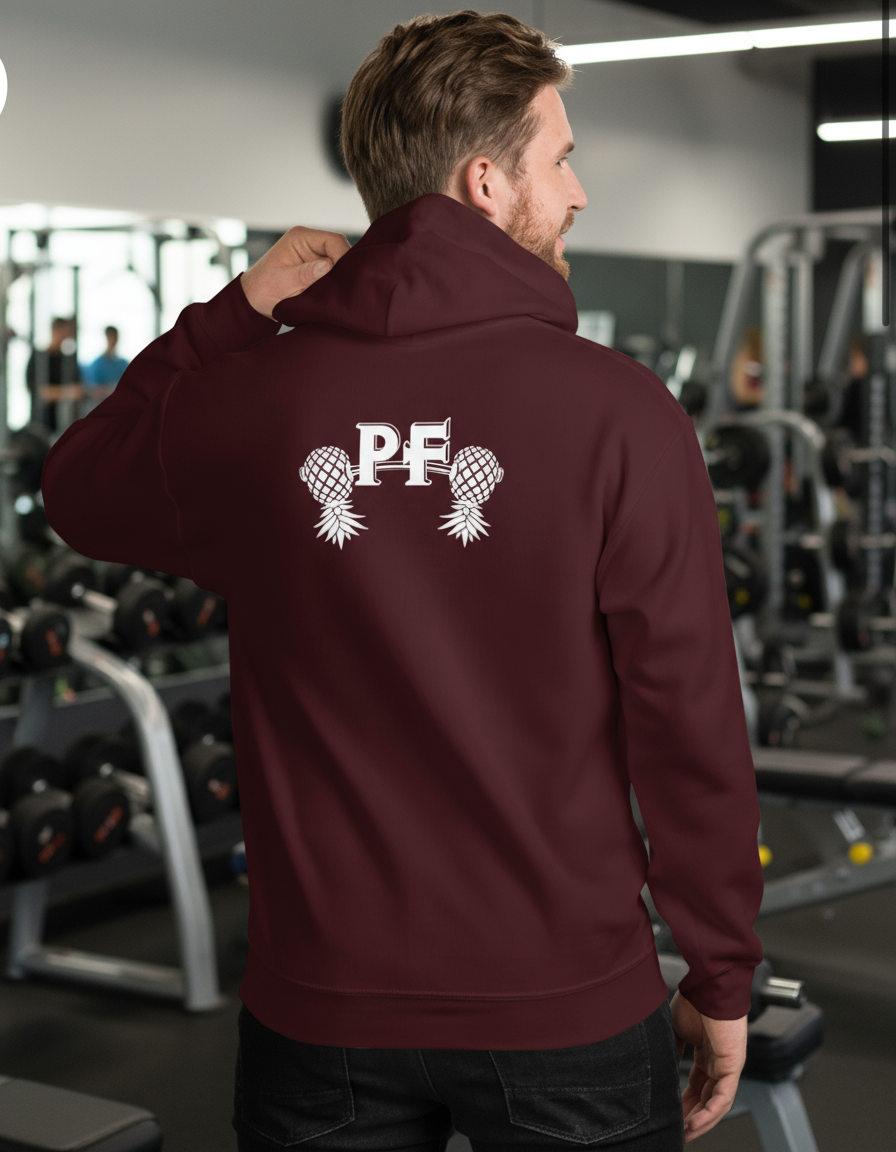 Pineapple Fitness Hoodie – Rear Back Logo | Lifestyle Activewear by DK Apparel-DK Apparel