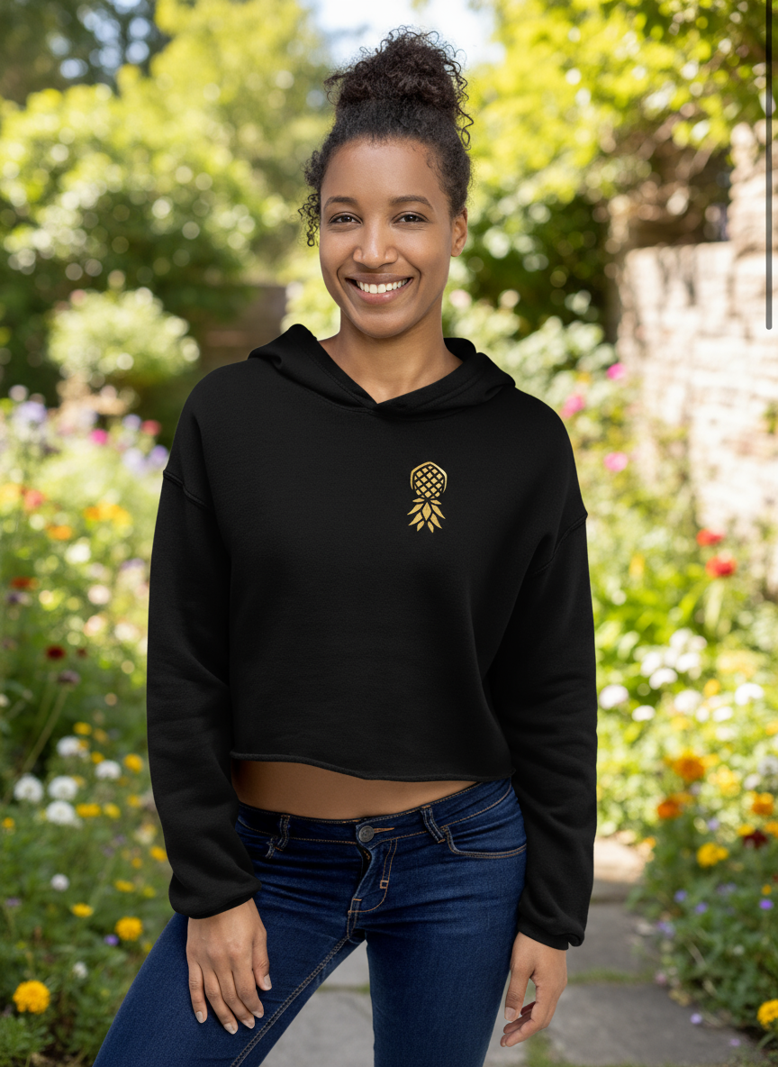 Pineapple Women’s Crop Hoodie | Swinger & ENM Lifestyle Apparel – DK Apparel-DK Apparel