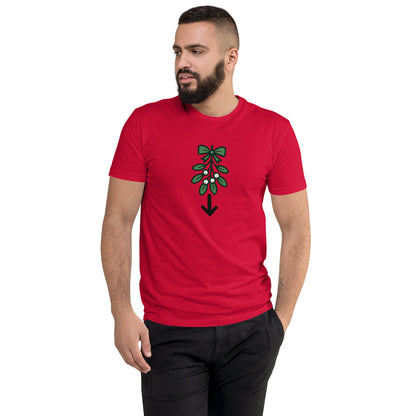 Mistletoe Fitted Shirt – Funny Christmas Swinger Holiday Tee | DK Apparel-DK Apparel