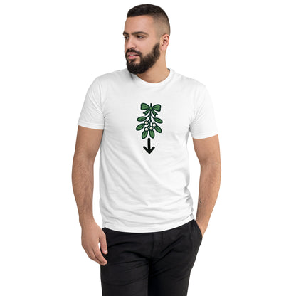 Mistletoe Fitted Shirt – Funny Christmas Swinger Holiday Tee | DK Apparel-DK Apparel