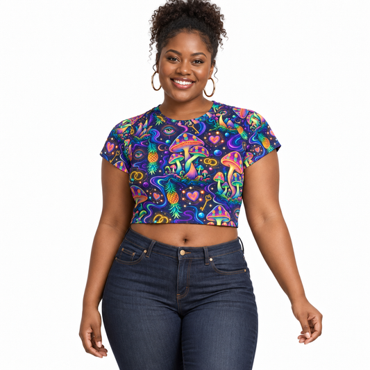 Psychedelic Rave Crop Top
