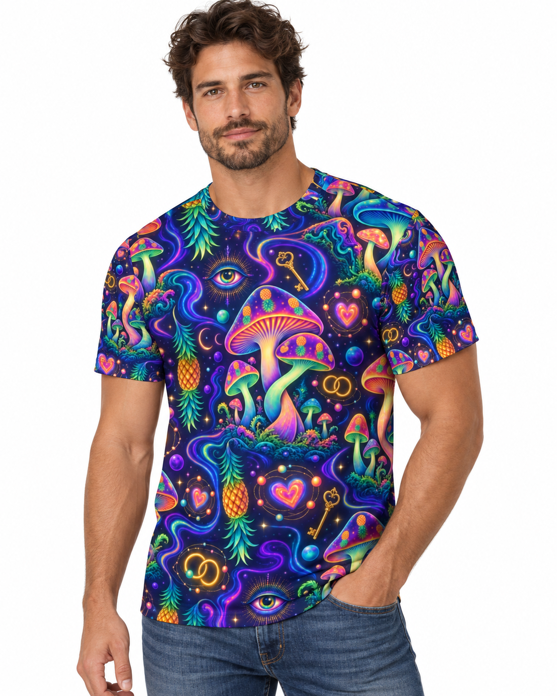 Psychedelic Rave Men's Short Sleeve T-shirt