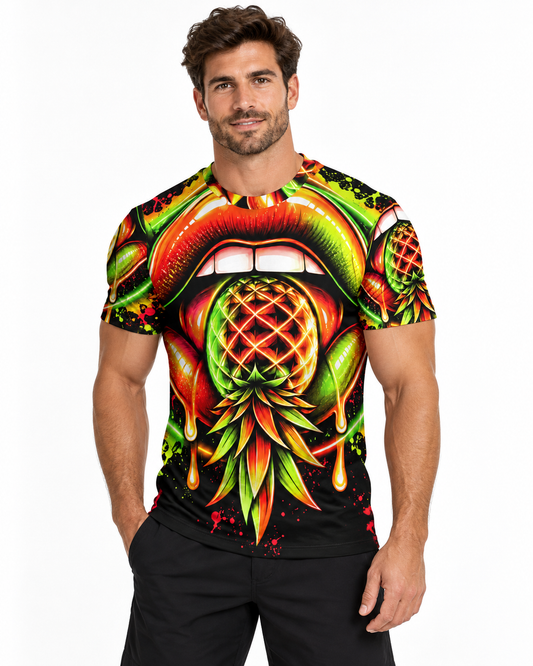 Neon Pineapple Rave Shirt