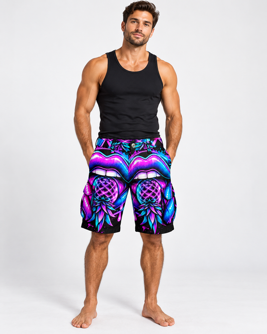 Pineapple Rave Men's Cargo Shorts