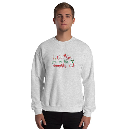 I Can Get You On The Naughty List Sweater – Funny Christmas Swinger Holiday Apparel | DK Apparel-DK Apparel