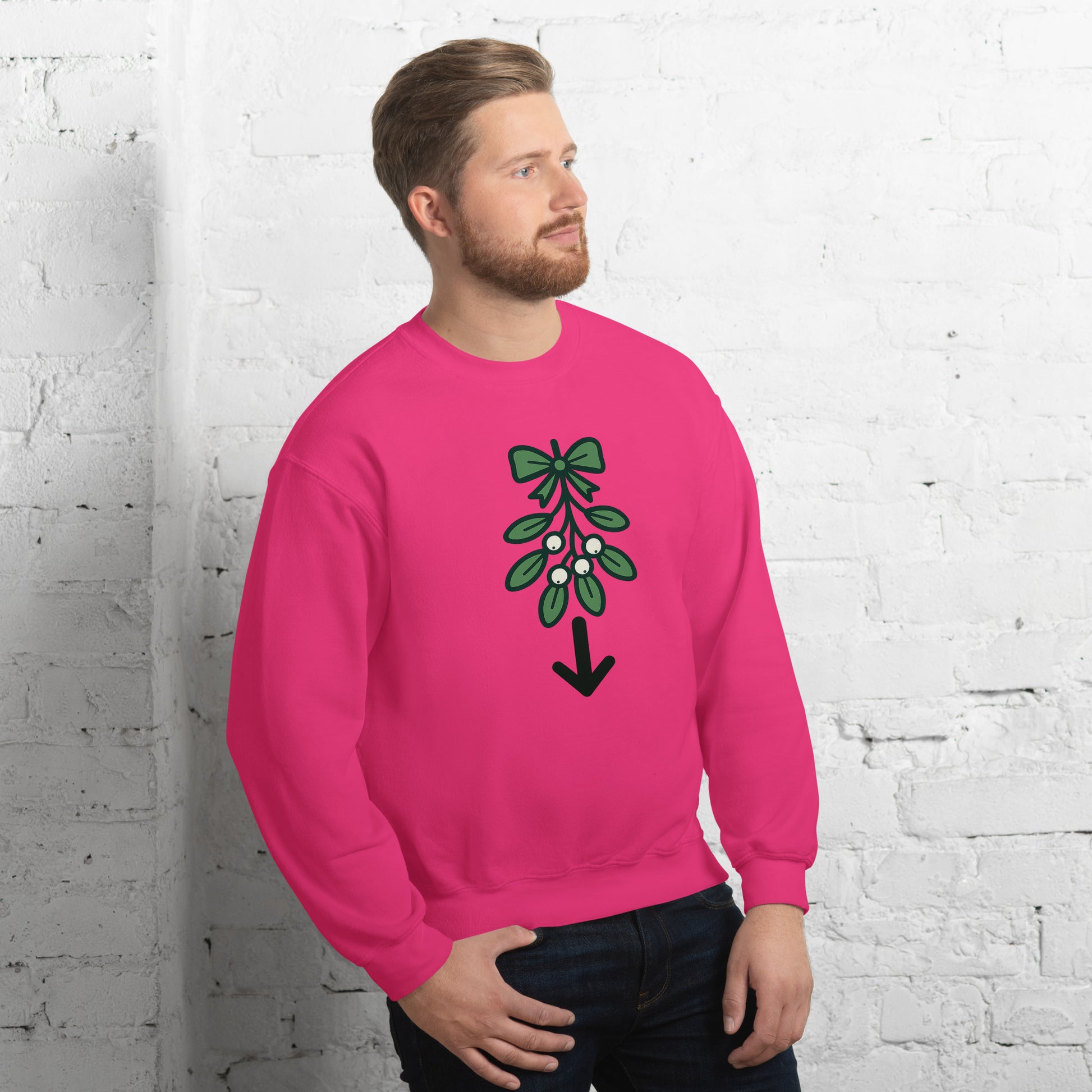Mistletoe Sweater – Funny Christmas Swinger Holiday Apparel | DK Apparel-DK Apparel