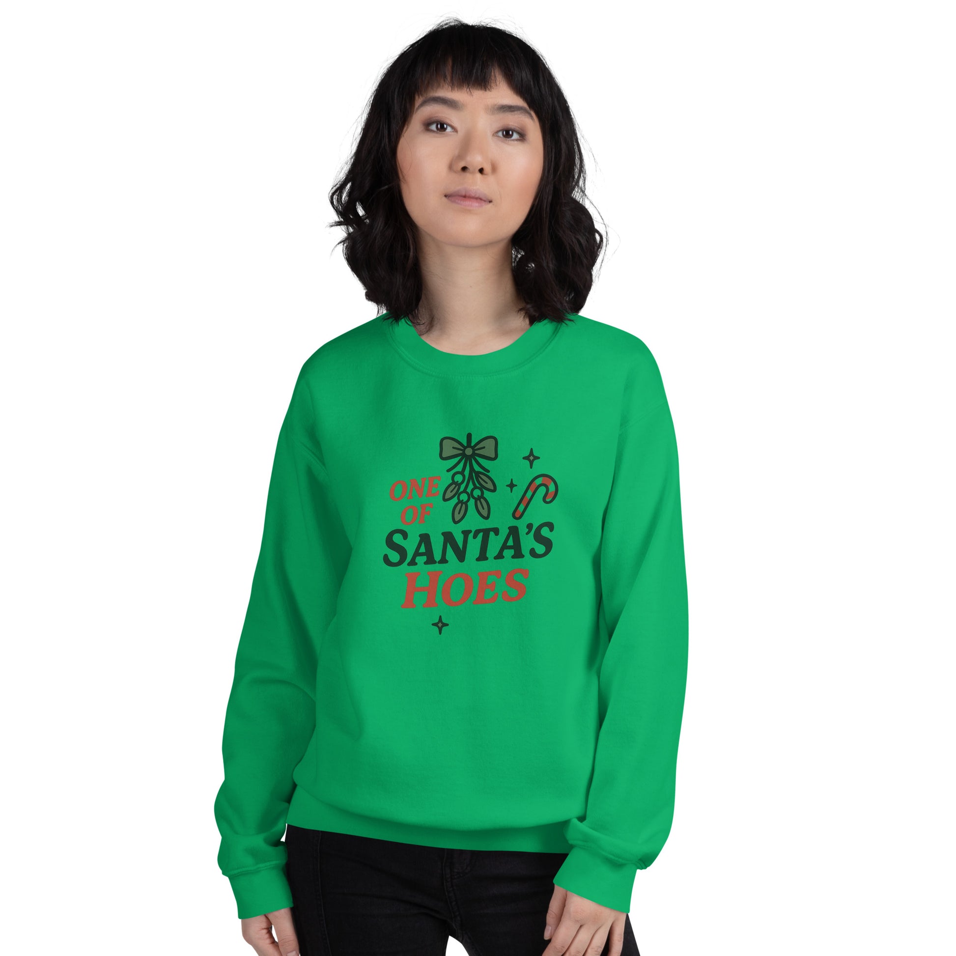 One of Santa’s Hoes Sweater – Funny Christmas Swinger Holiday Apparel | DK Apparel-DK Apparel