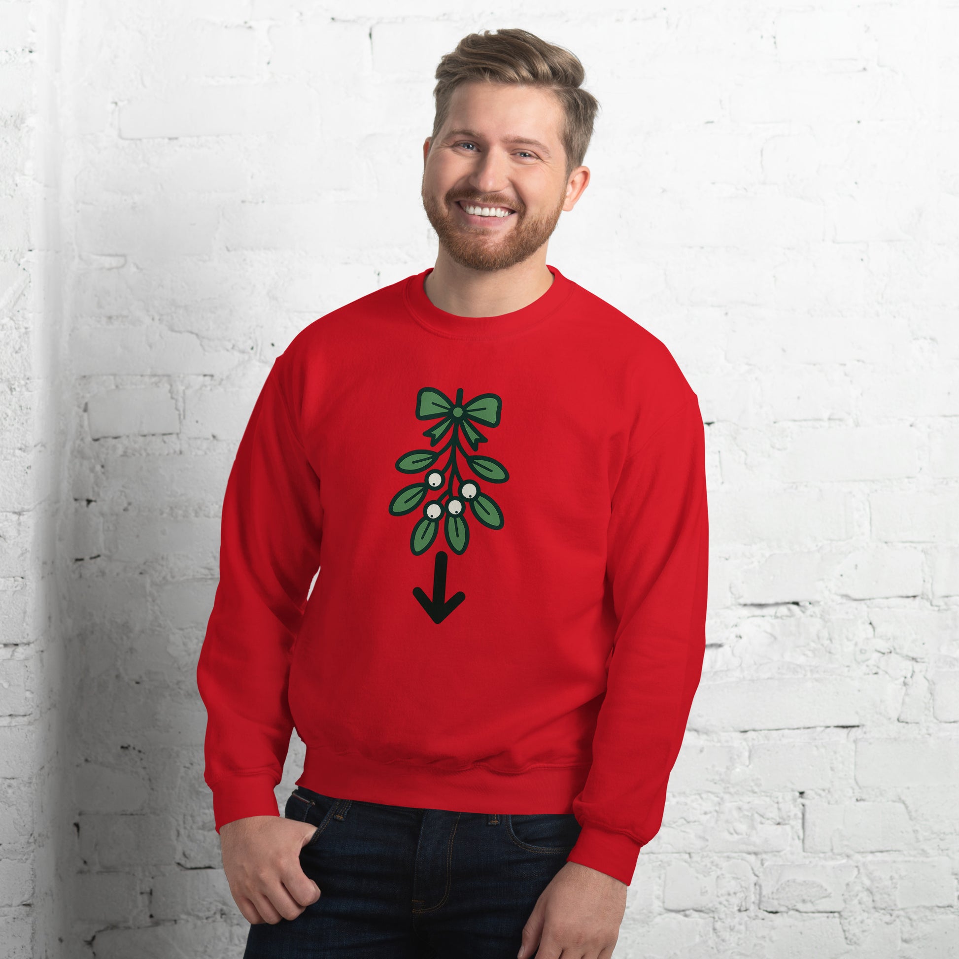 Mistletoe Sweater – Funny Christmas Swinger Holiday Apparel | DK Apparel-DK Apparel