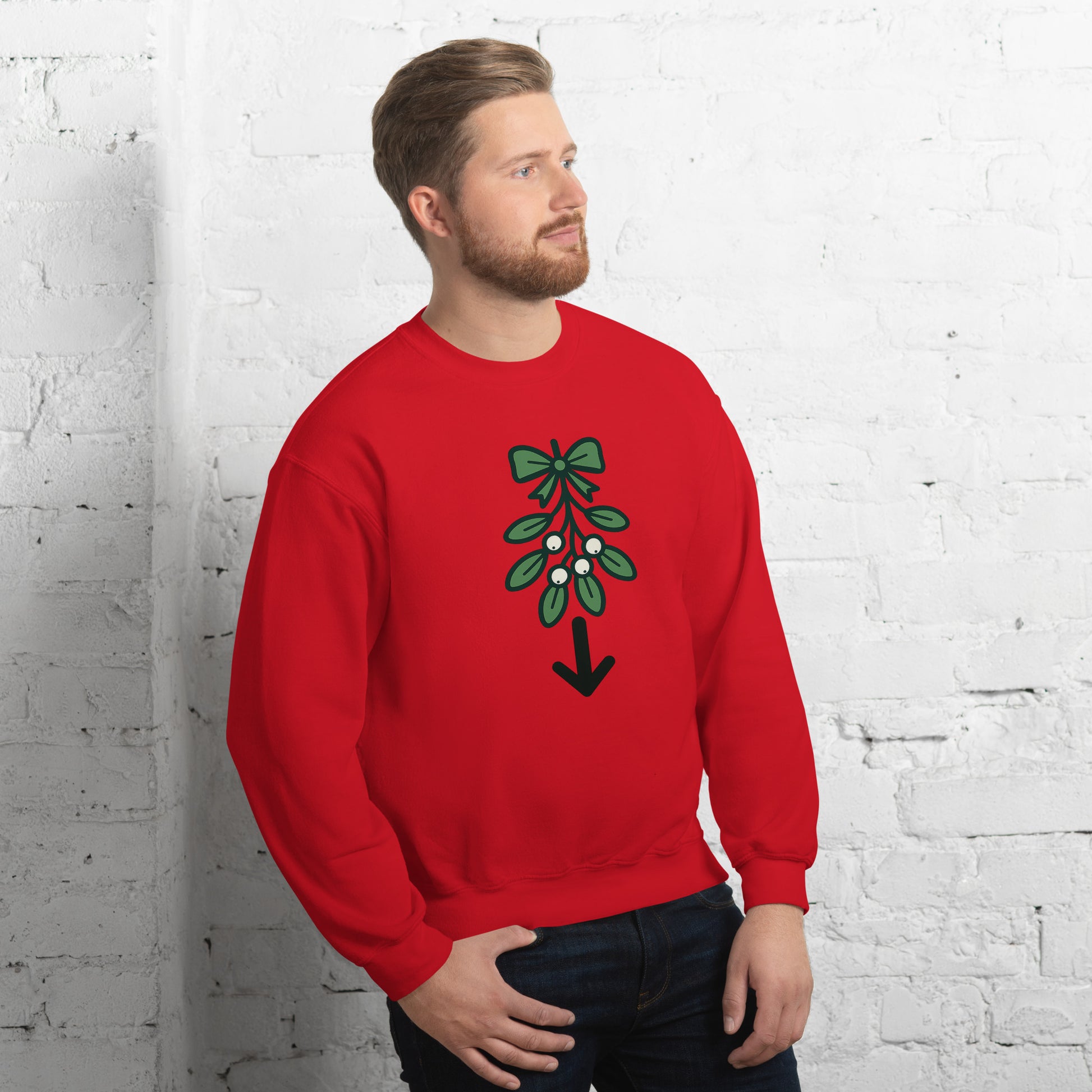 Mistletoe Sweater – Funny Christmas Swinger Holiday Apparel | DK Apparel-DK Apparel