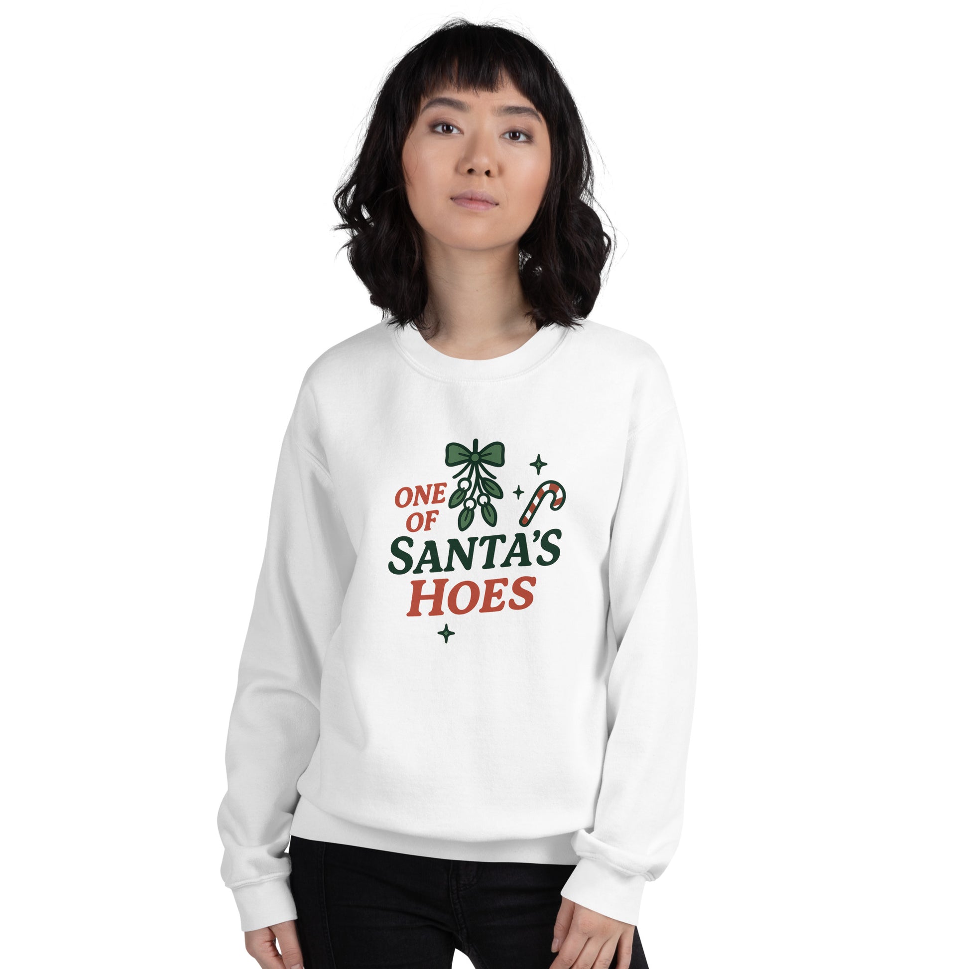 One of Santa’s Hoes Sweater – Funny Christmas Swinger Holiday Apparel | DK Apparel-DK Apparel