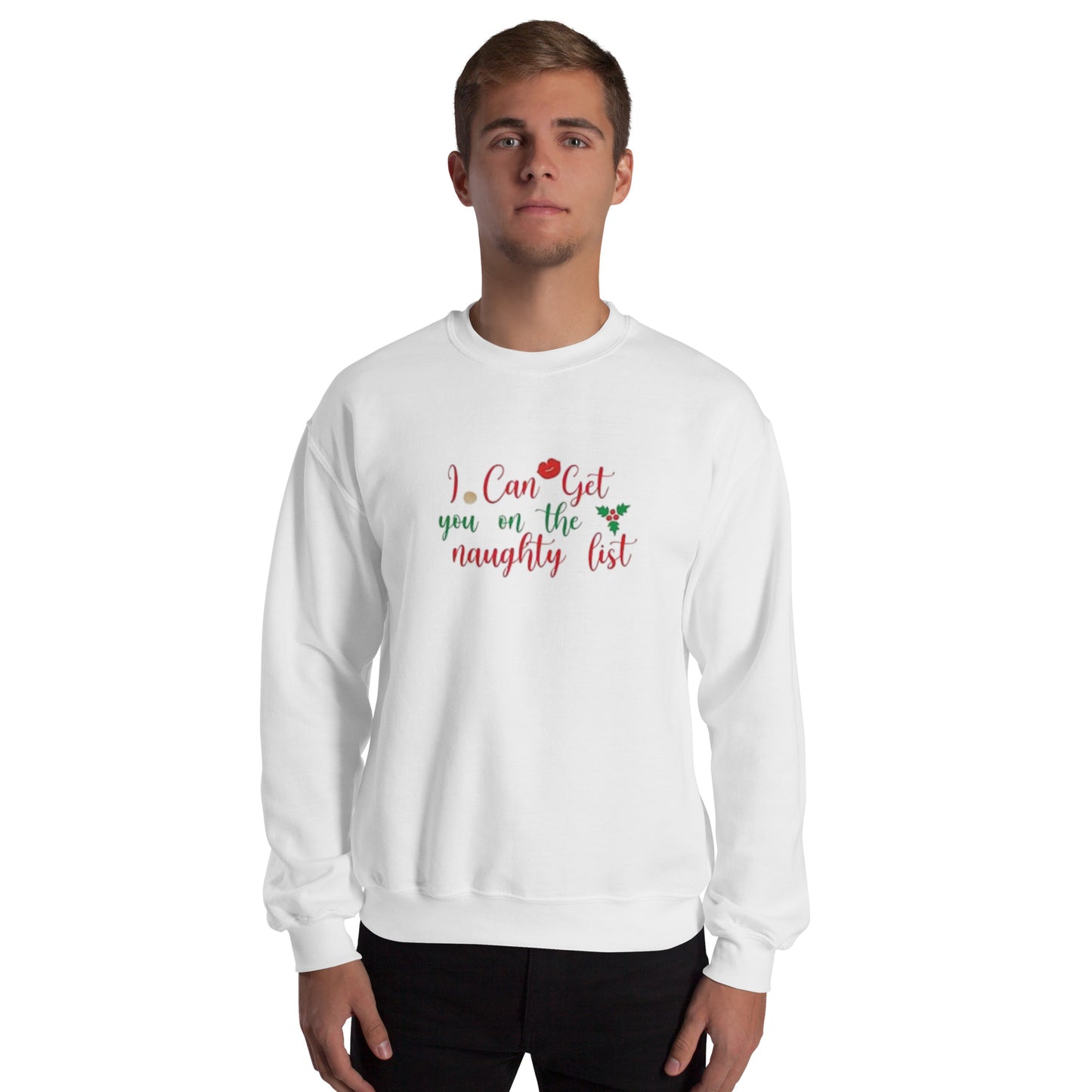 I Can Get You On The Naughty List Sweater – Funny Christmas Swinger Holiday Apparel | DK Apparel-DK Apparel