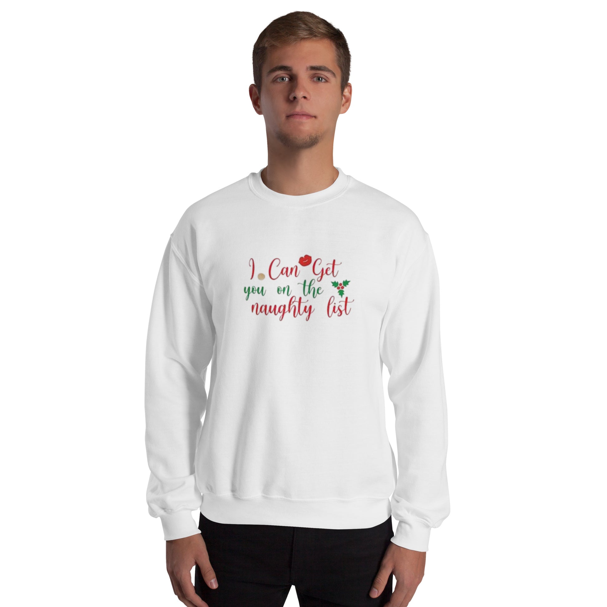 I Can Get You On The Naughty List Sweater – Funny Christmas Swinger Holiday Apparel | DK Apparel-DK Apparel