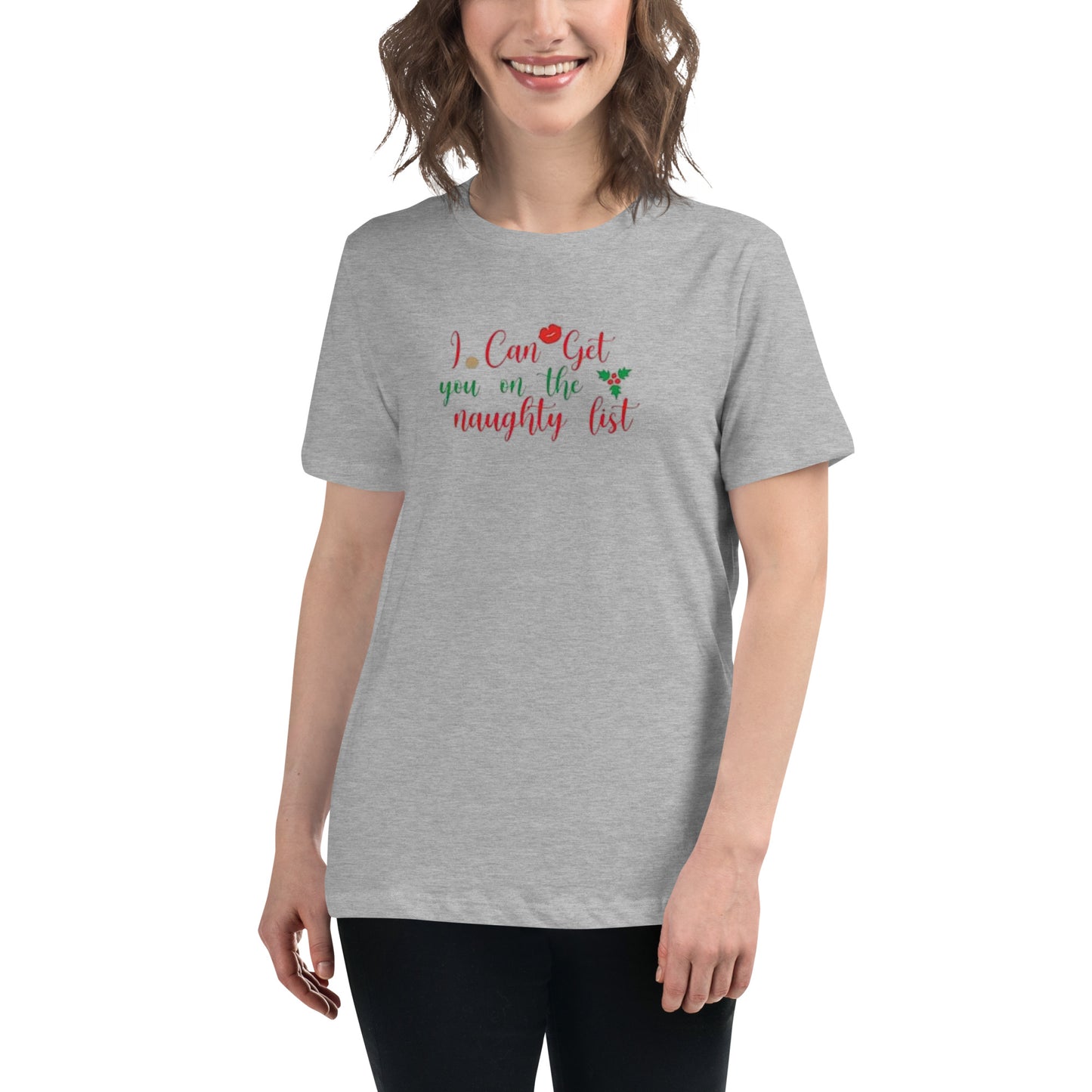 I Can Get You On The Naughty List Women’s Relaxed Shirt – Funny Christmas Swinger Tee | DK Apparel-DK Apparel