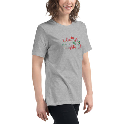 I Can Get You On The Naughty List Women’s Relaxed Shirt – Funny Christmas Swinger Tee | DK Apparel-DK Apparel