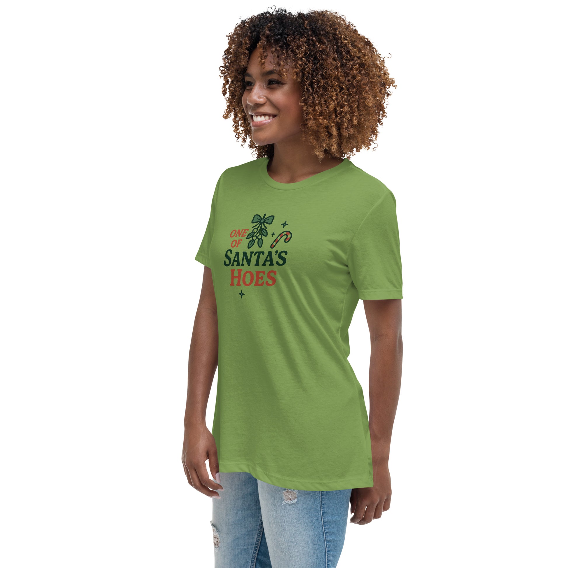 One of Santa’s Hoes Women’s Relaxed Shirt – Funny Christmas Swinger Apparel | DK Apparel-DK Apparel