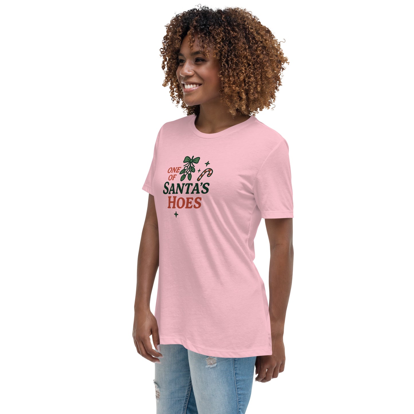 One of Santa’s Hoes Women’s Relaxed Shirt – Funny Christmas Swinger Apparel | DK Apparel-DK Apparel