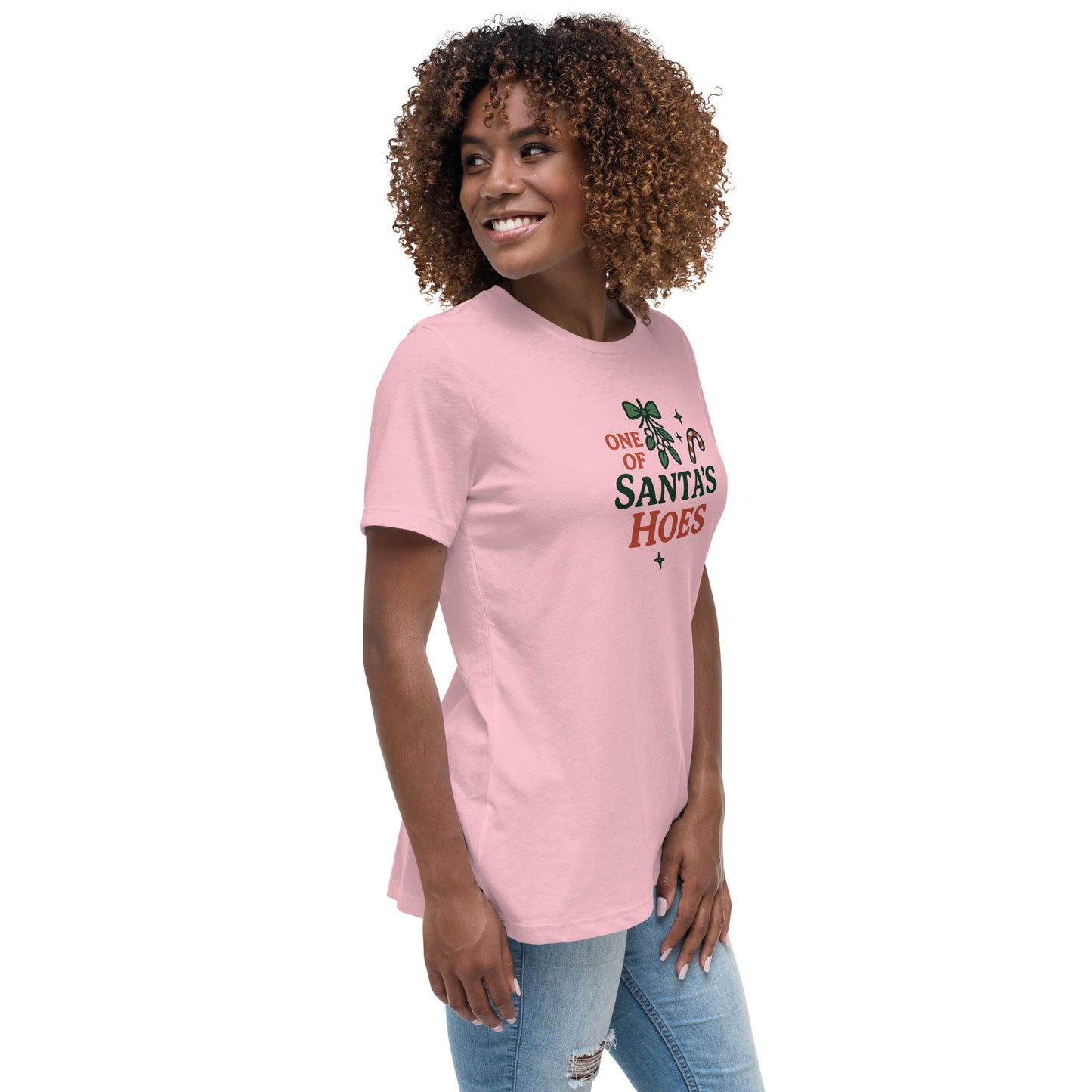 One of Santa’s Hoes Women’s Relaxed Shirt – Funny Christmas Swinger Apparel | DK Apparel-DK Apparel